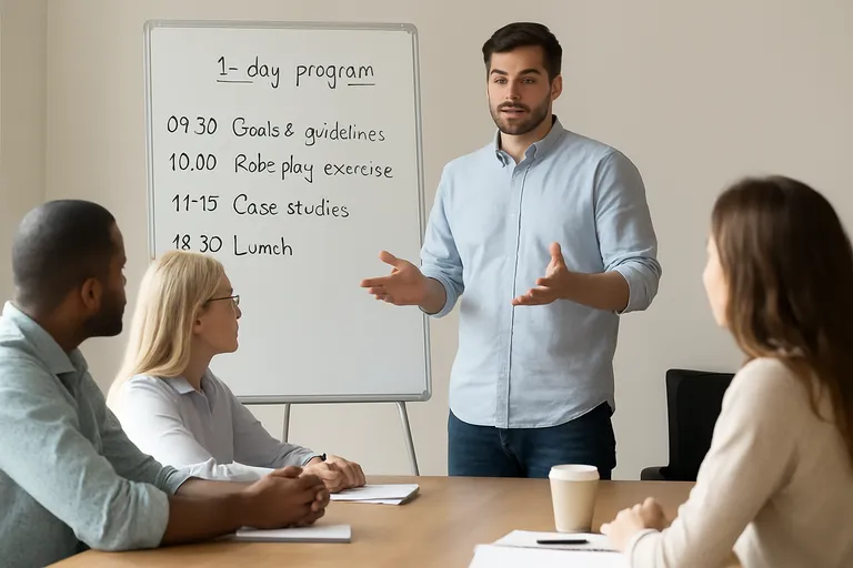 Feedbacktraining voorbeeld: programma van 1 dag